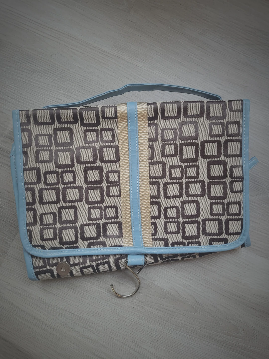 Hanging Toiletry Bag with Geometric Pattern