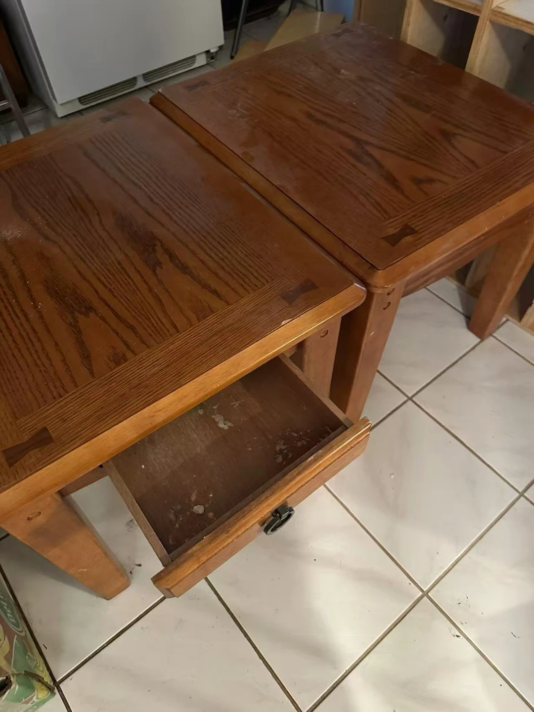 Wooden End Tables with Drawer - photo 2