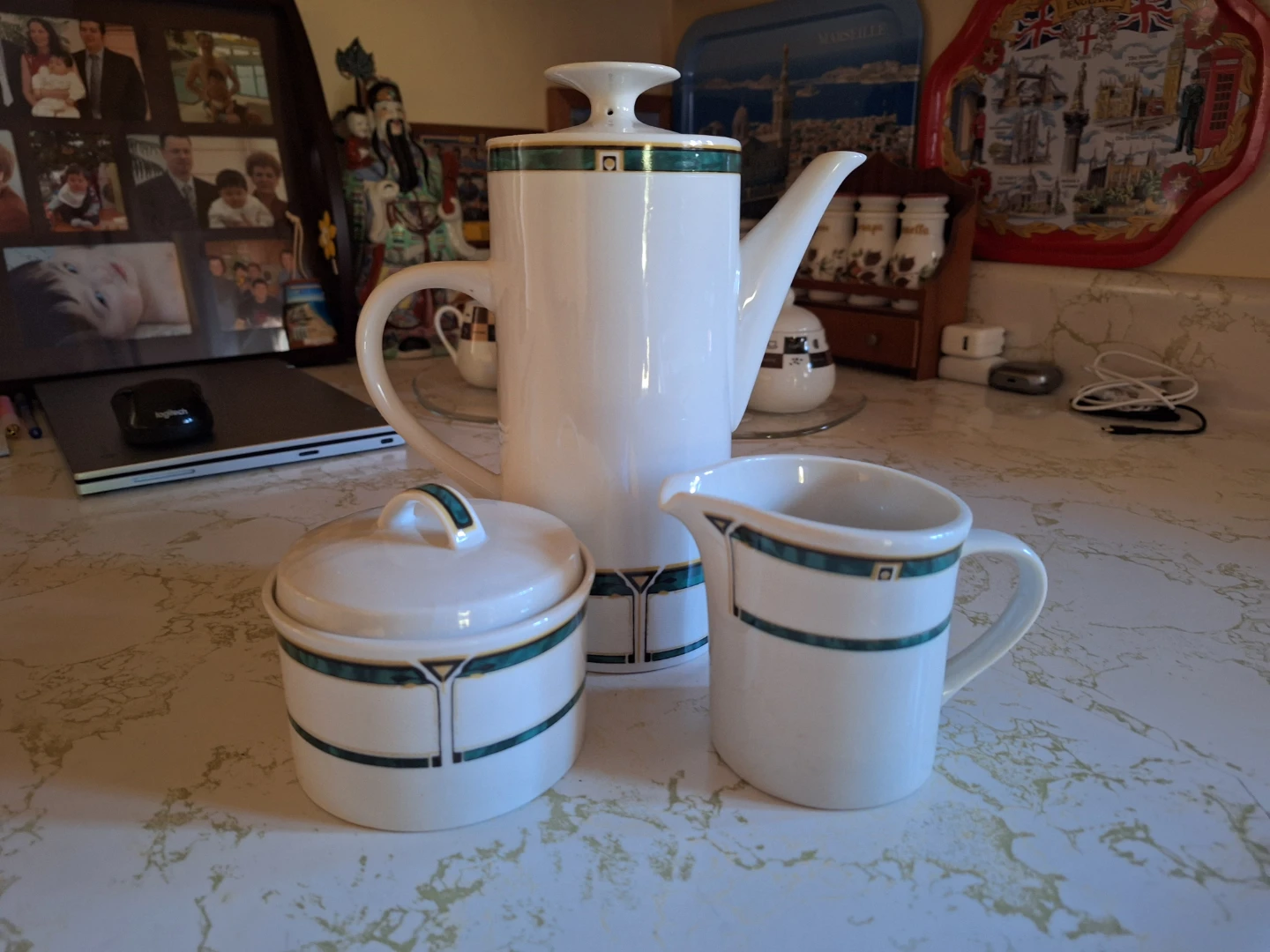 Coffee Pot, Sugar Bowl, and Creamer Set - photo 2