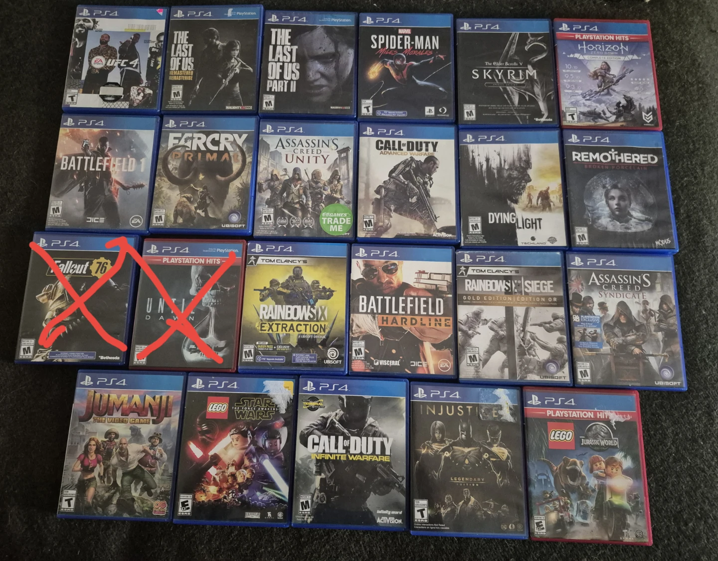 PS4 Games Bundle - Metro Exodus, Spider-Man, Skyrim & More