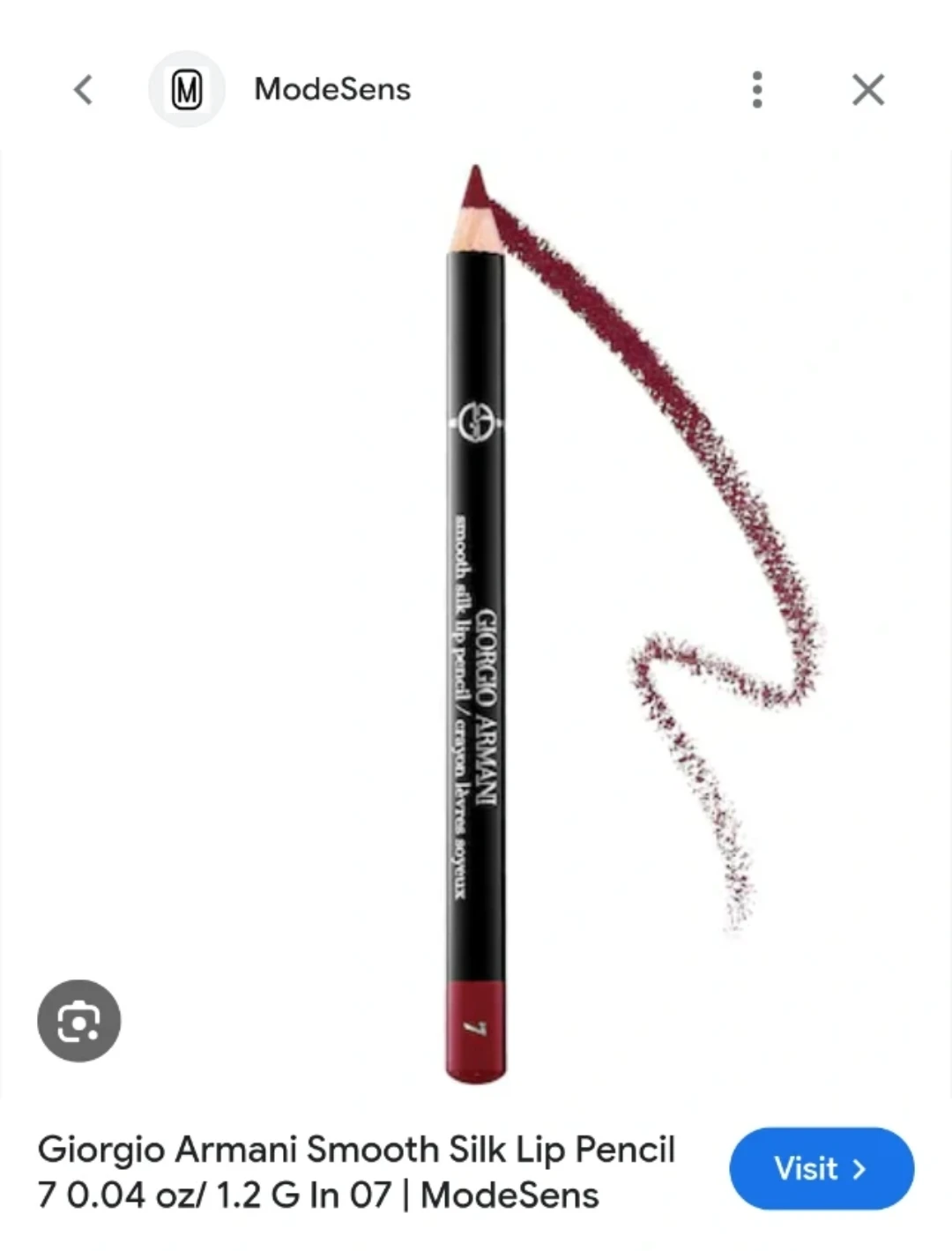 Georgio Armani Smooth Silk Lip Pencil and black eye pencil