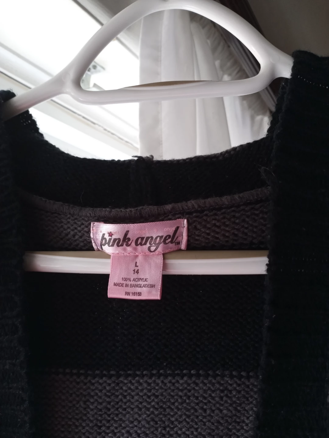 Pink Angel Striped Hooded Vest Size 14 medium - photo 2