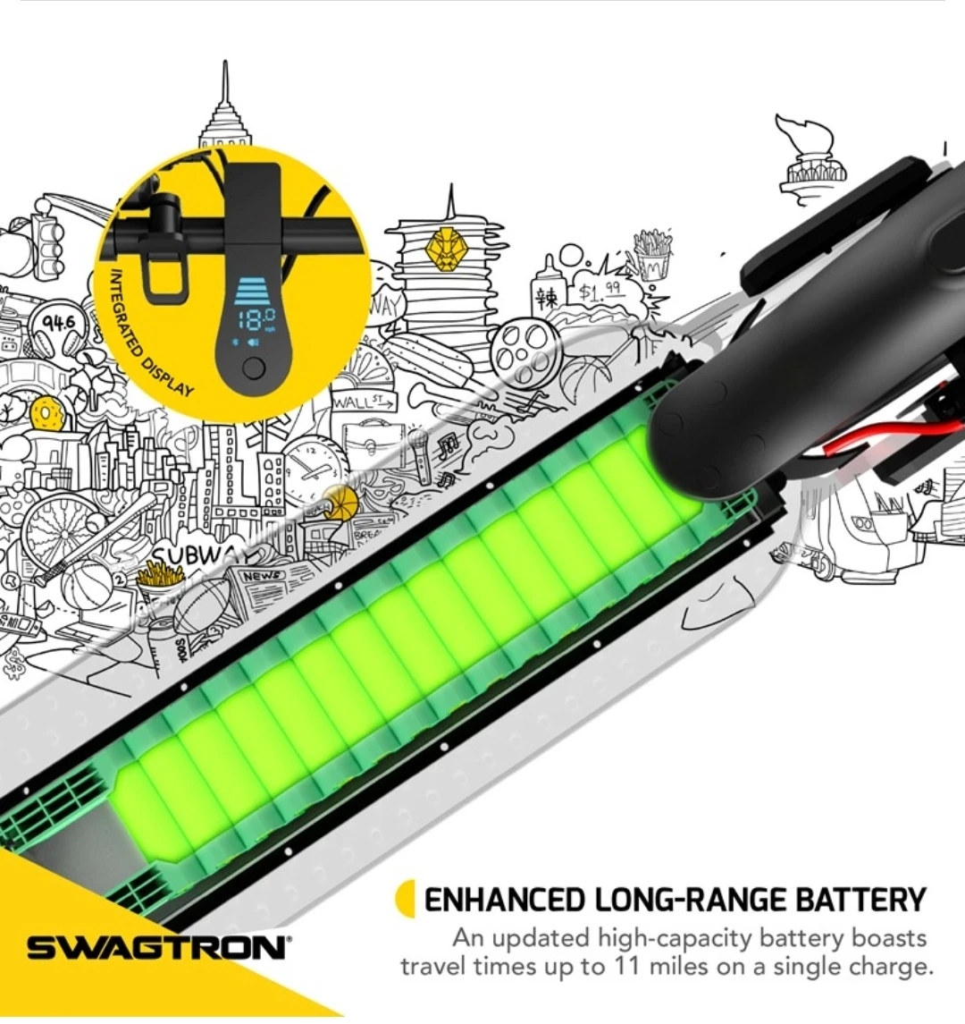 Swagtron SG5 Swagger-5 Boost Electric Scooter Black - photo 2