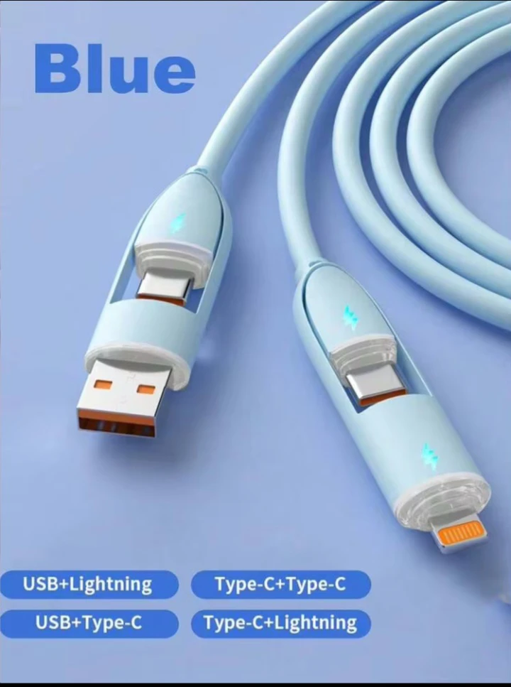 Multi-Connector Charging Cable - Assorted Colours - photo 2