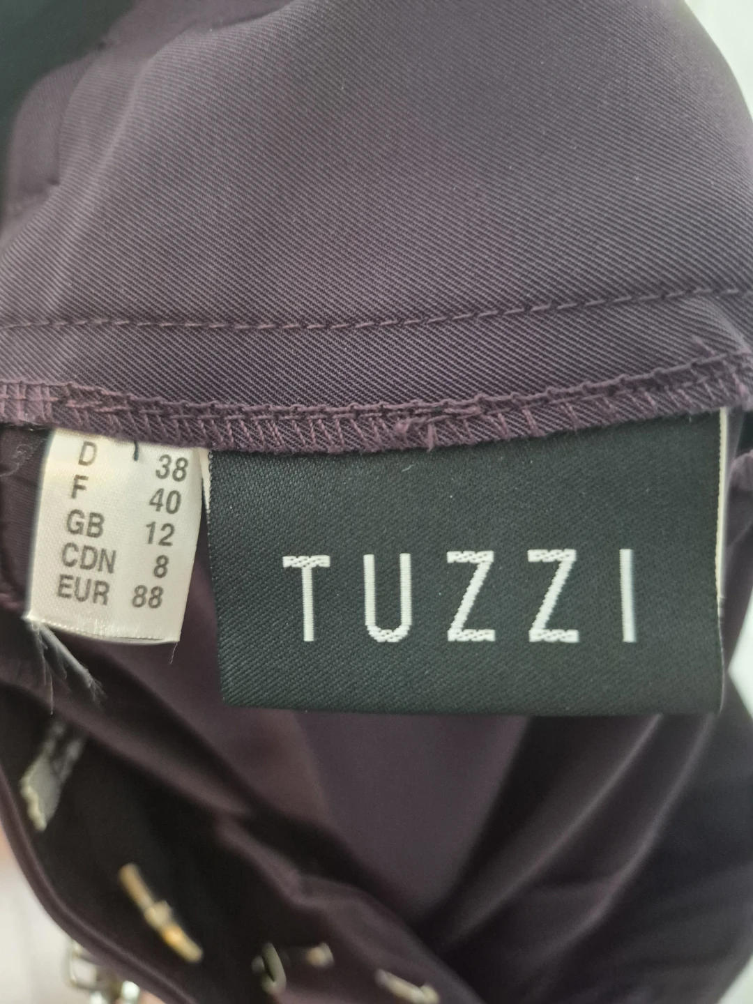 TUZZI Dark Purple Wide-Leg Dress Pants Size 8 - photo 5