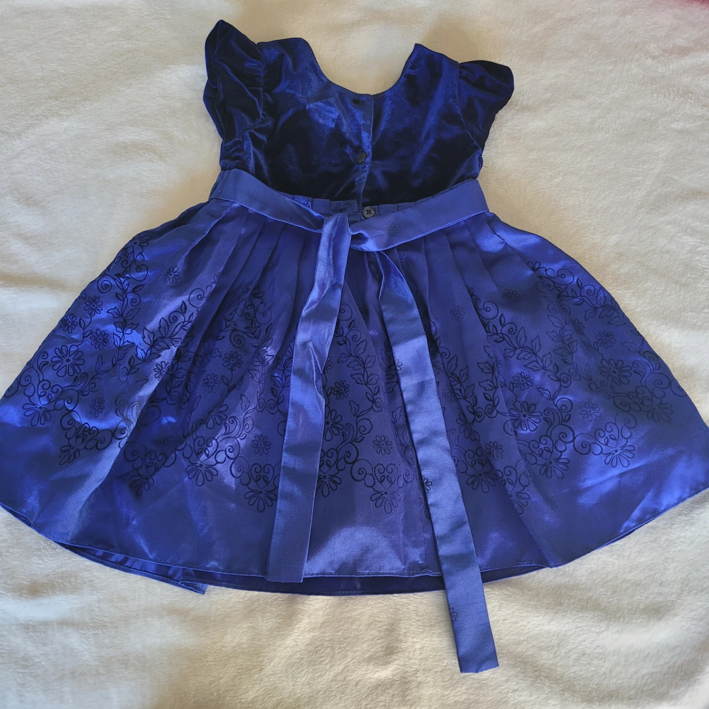 Jona Michelle Blue Velvet Dress - Size 2 - photo 2