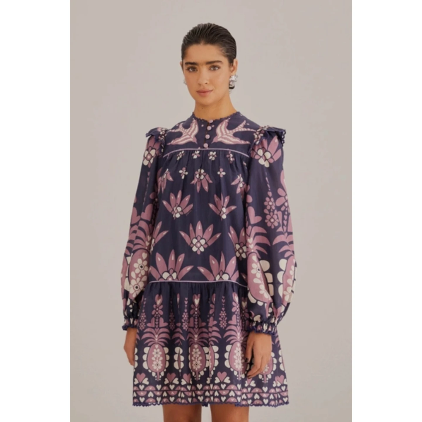 FARM Rio Navy Floral Print Mini Dress - photo 3