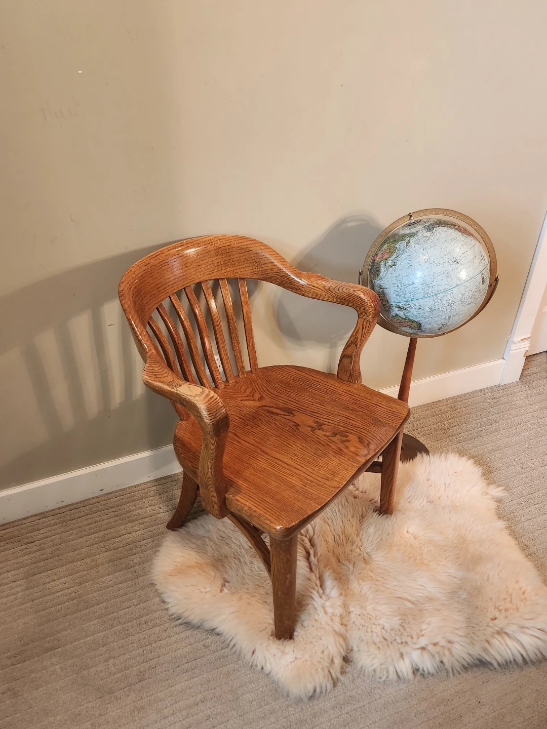 Vintage Globe on Wooden Stand