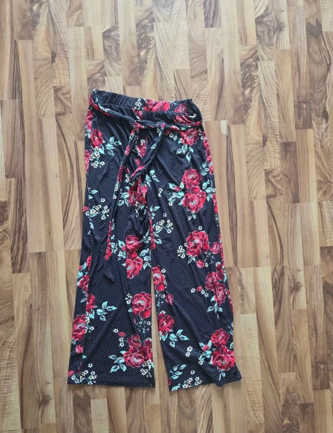 Women's Floral Wide-Leg Pants