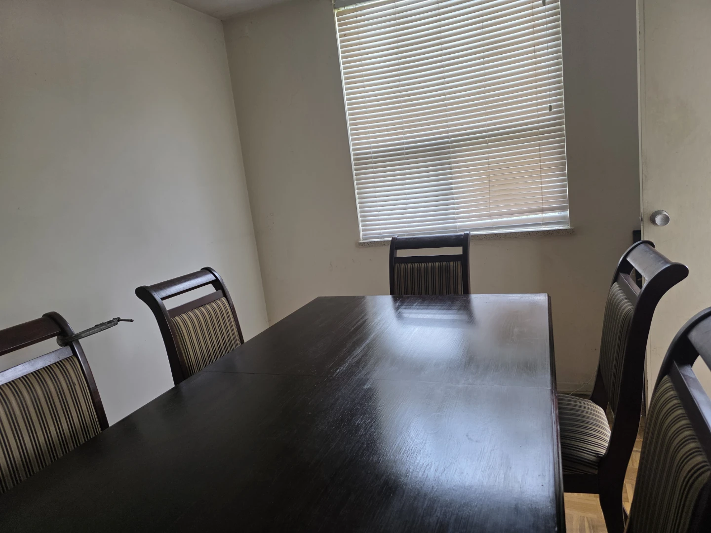 Dark Wood Dining Table with Chairs - photo 3