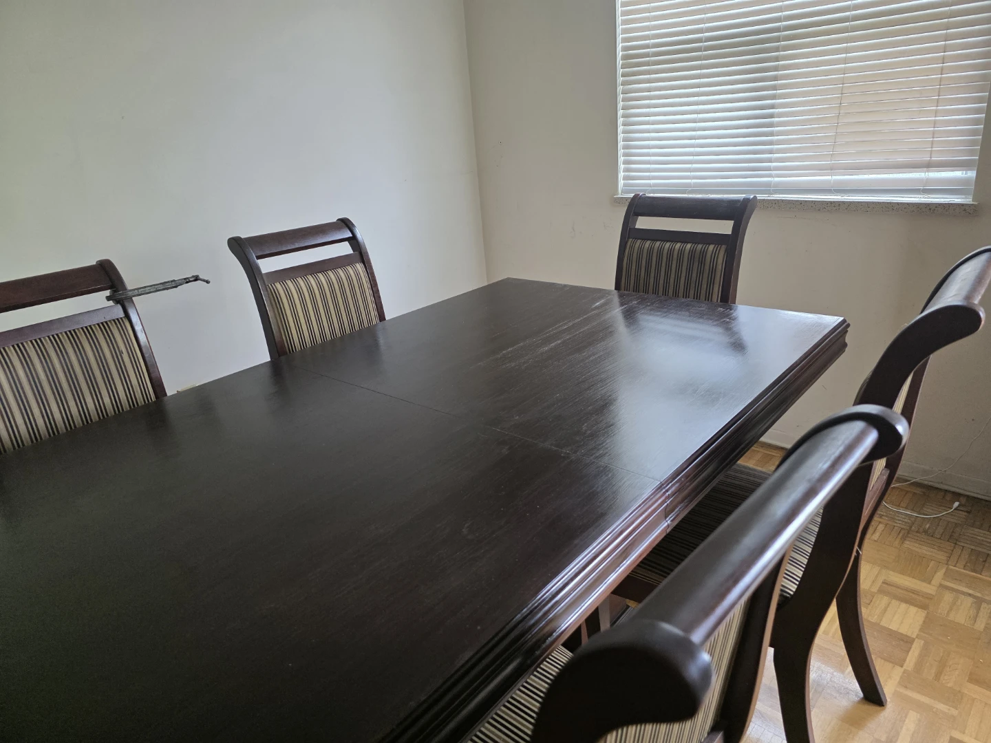 Dark Wood Dining Table with Chairs - photo 4