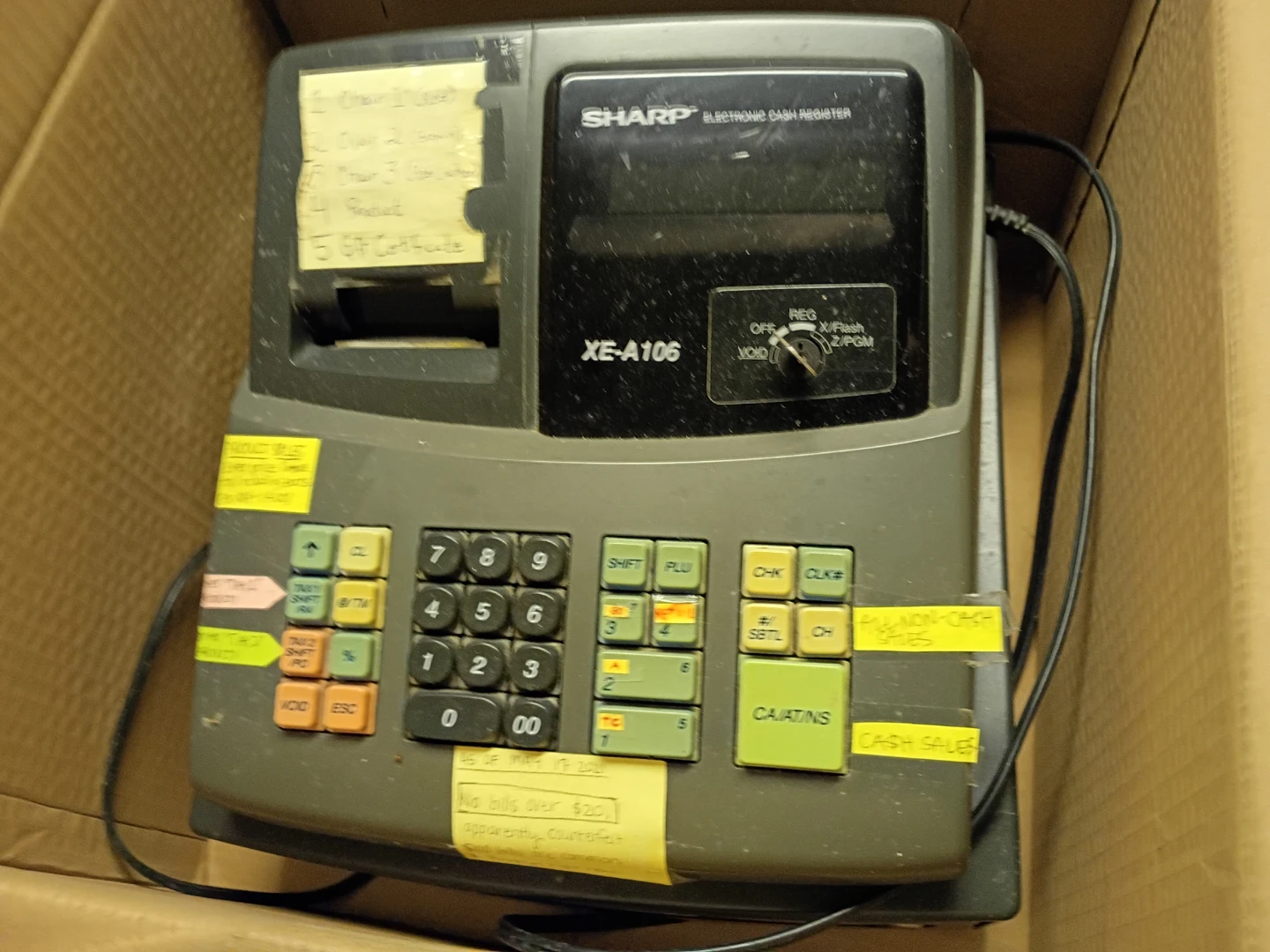 Sharp XE-A106 Electronic Cash Register