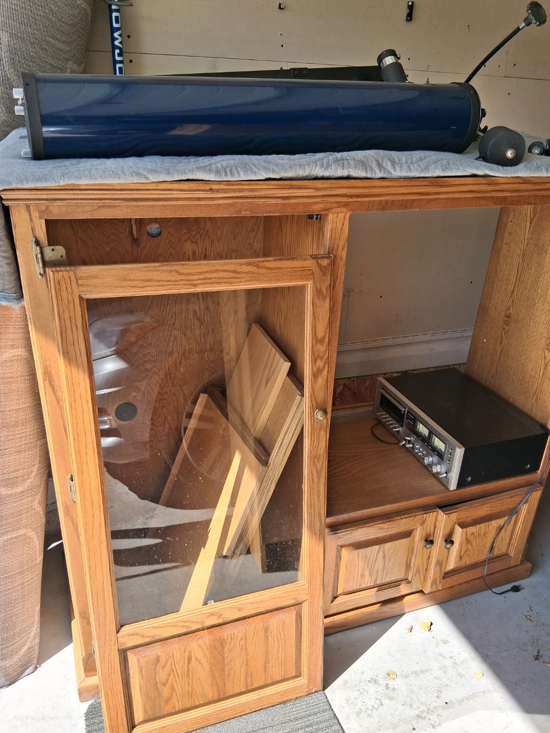 Solid Oak Entertainment Center