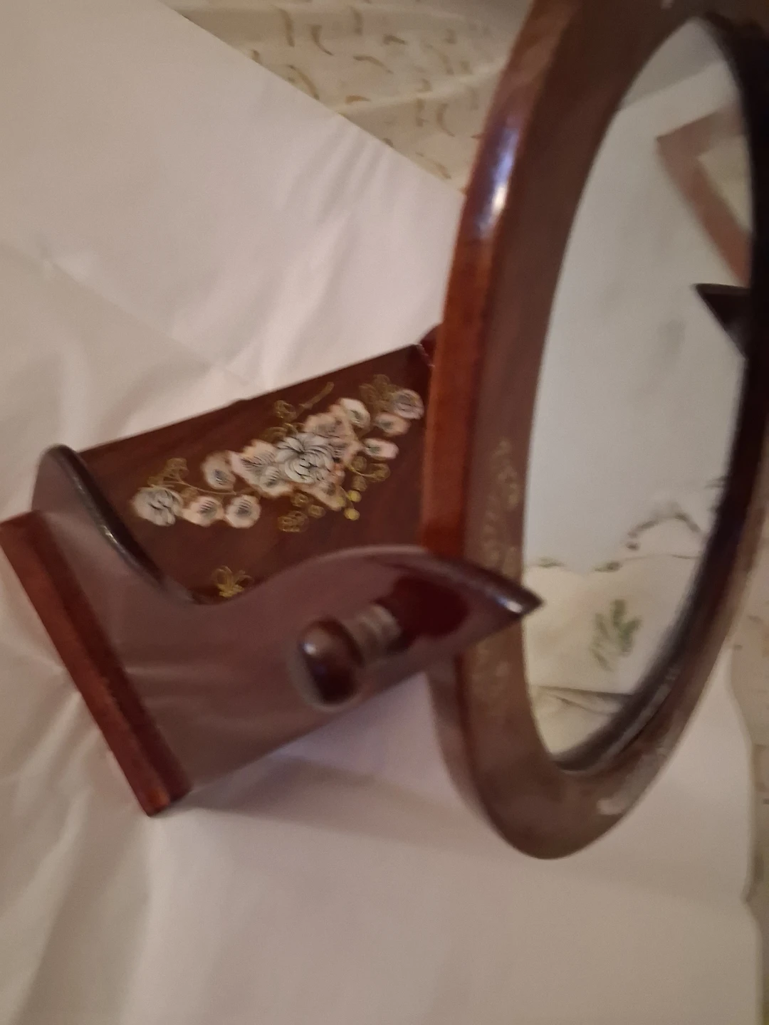 Mother of pearl inlay Vintage Decorative Vanity Mirror - photo 3