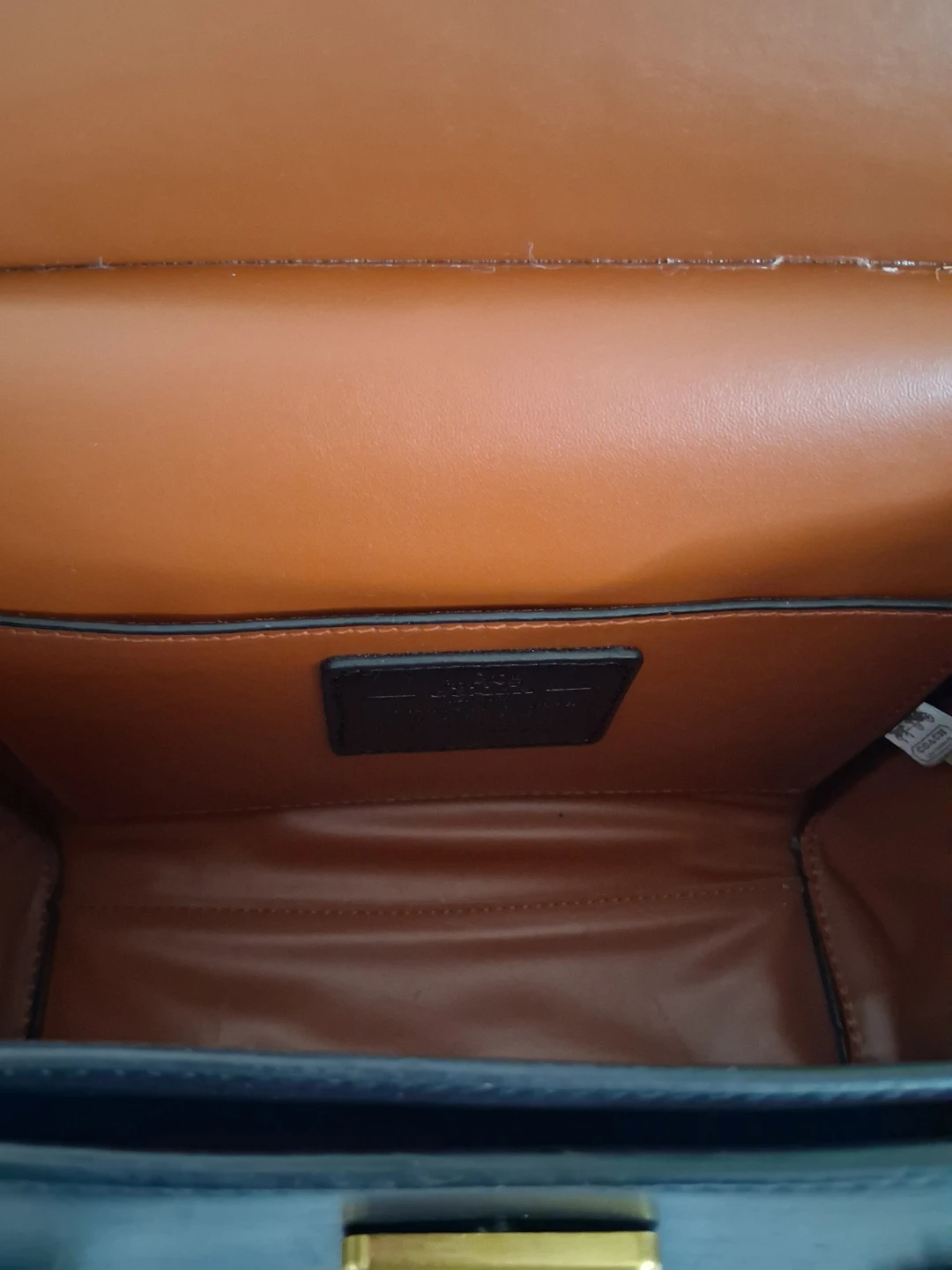 Coach Black Leather Top Handle Bag with Shoulder Strap - photo 5