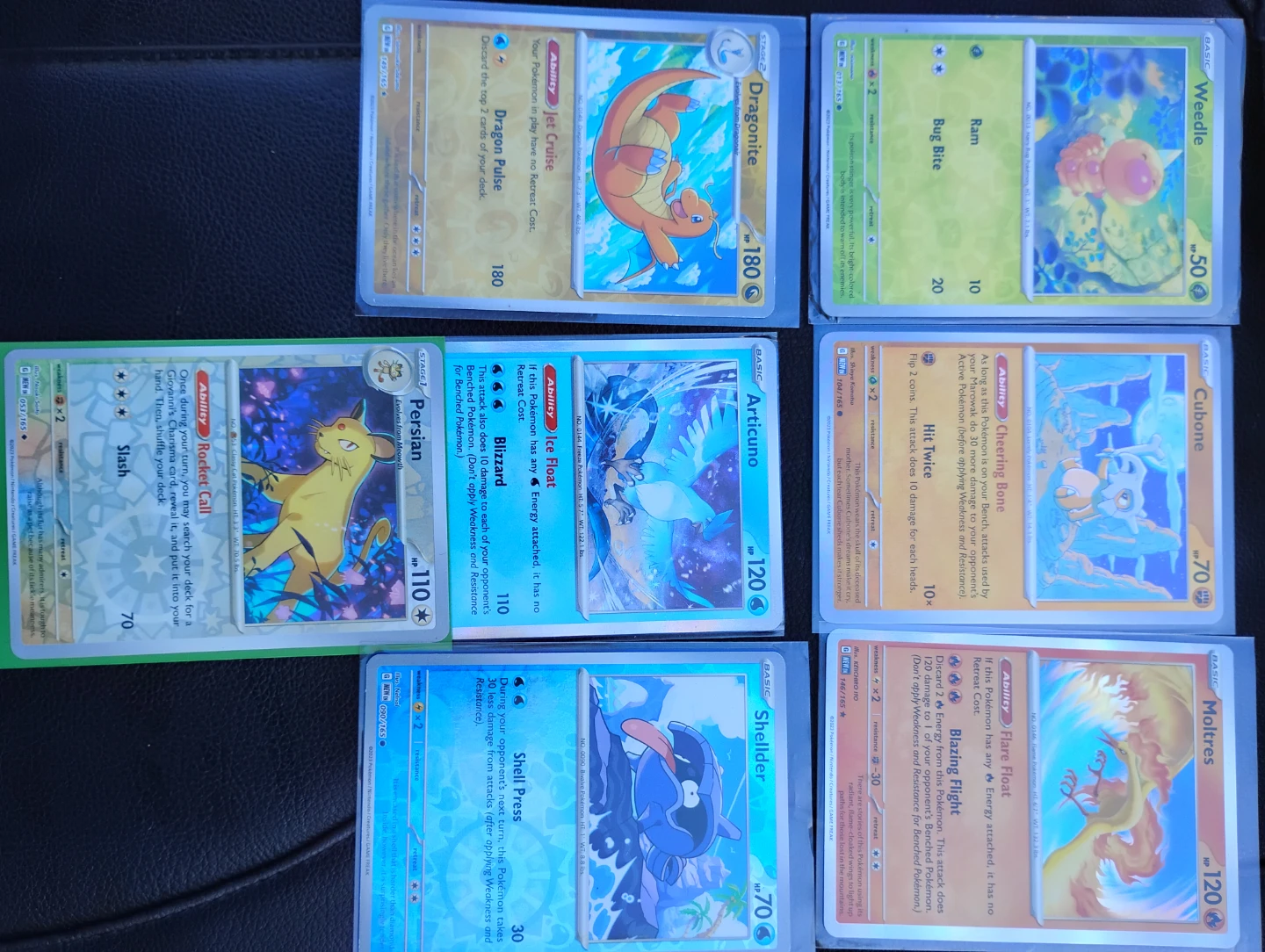 Pokemon Trading Cards - Dragonite, Articuno, Persian