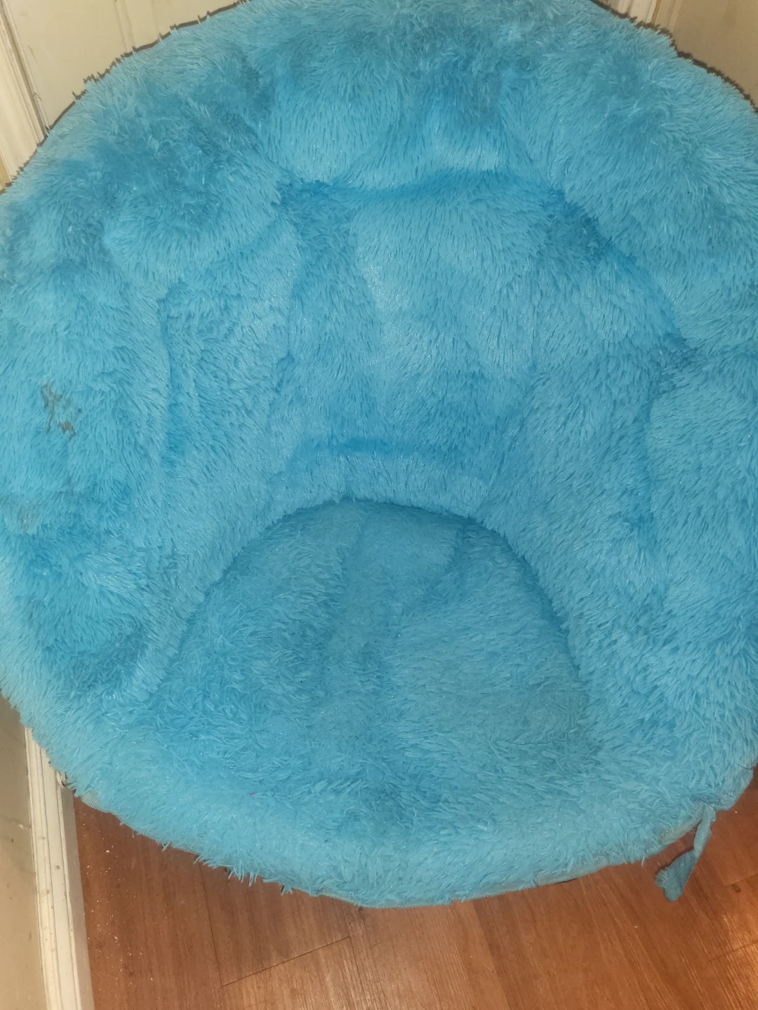 Fluffy Blue Accent Chair - photo 2