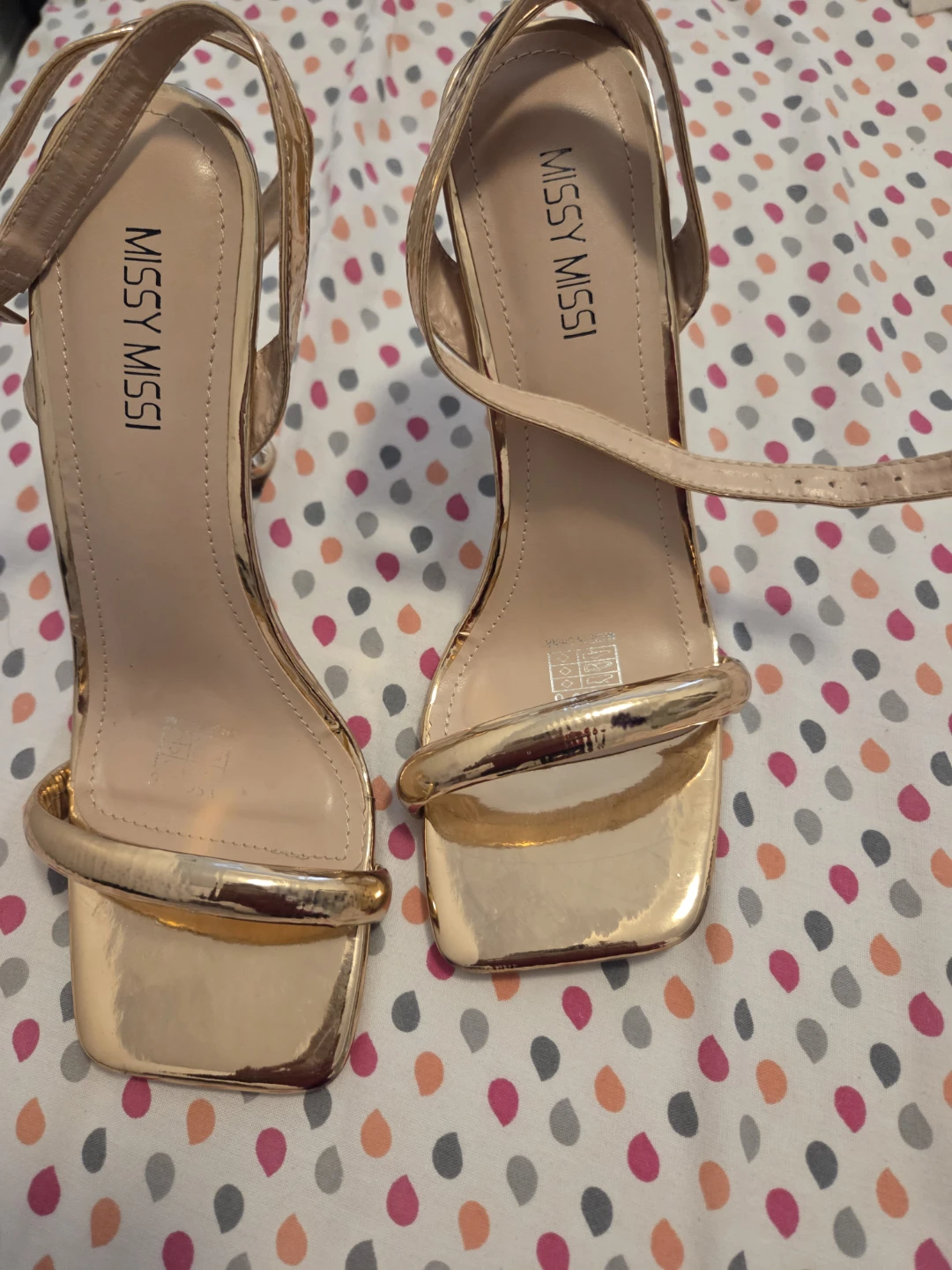 Missy Missi Gold Heeled Sandals