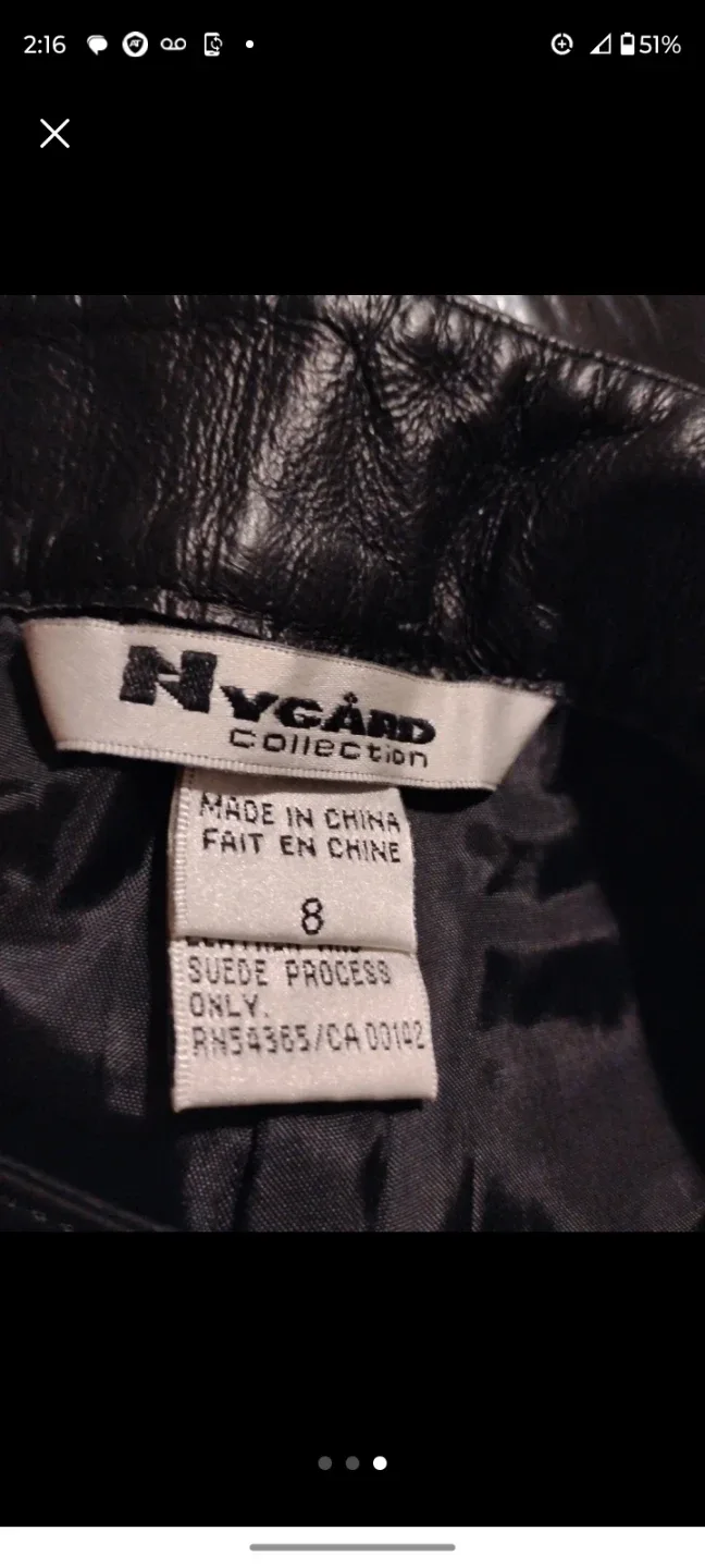 Nygård Collection Black Faux Leather Pants Size 8 - photo 3