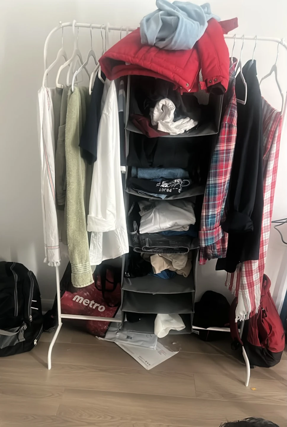 IKEA Clothing Rack with Hanging wardrobe @ 600 fleet street