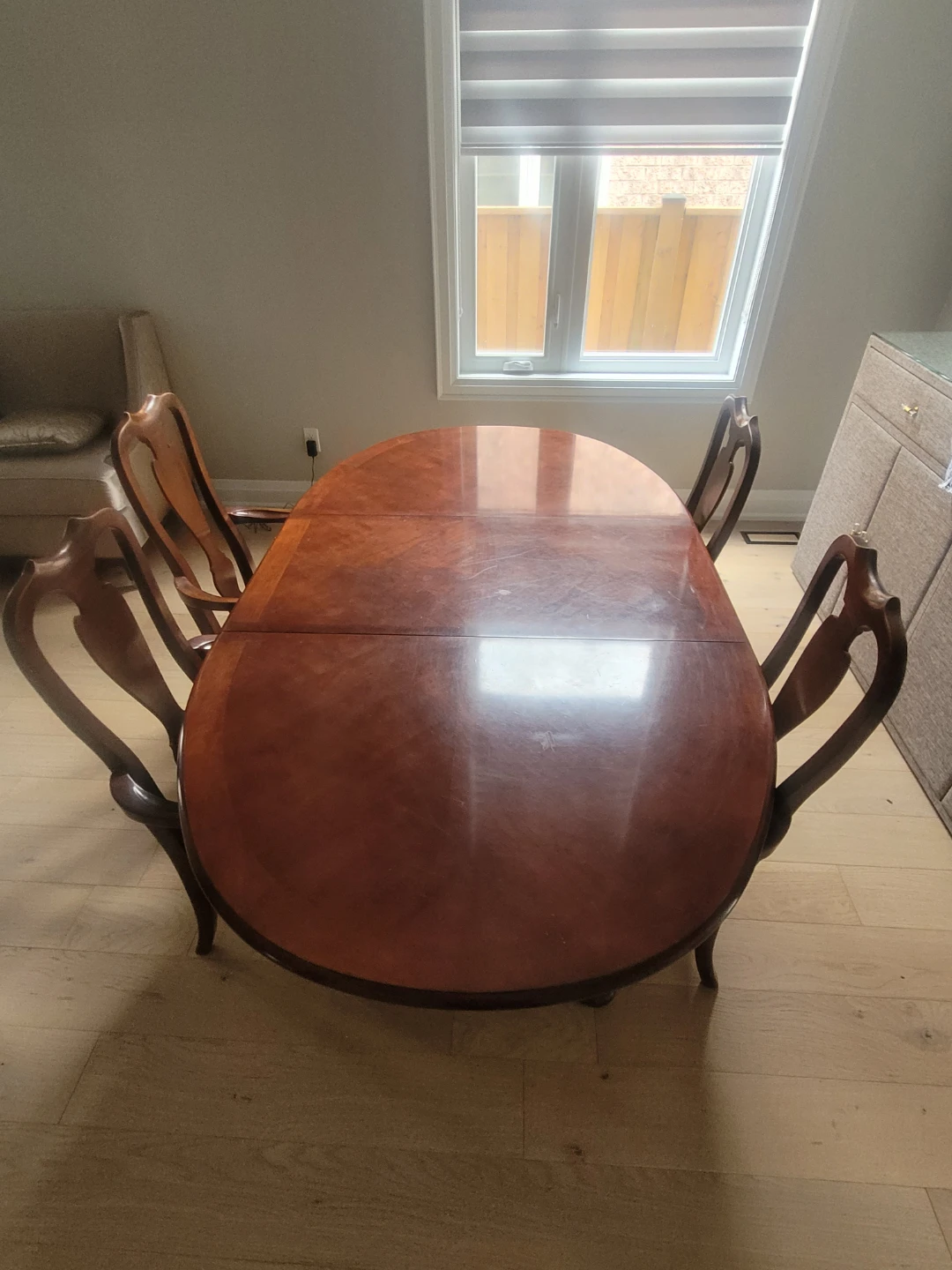 Wooden Dining Table with Chairs