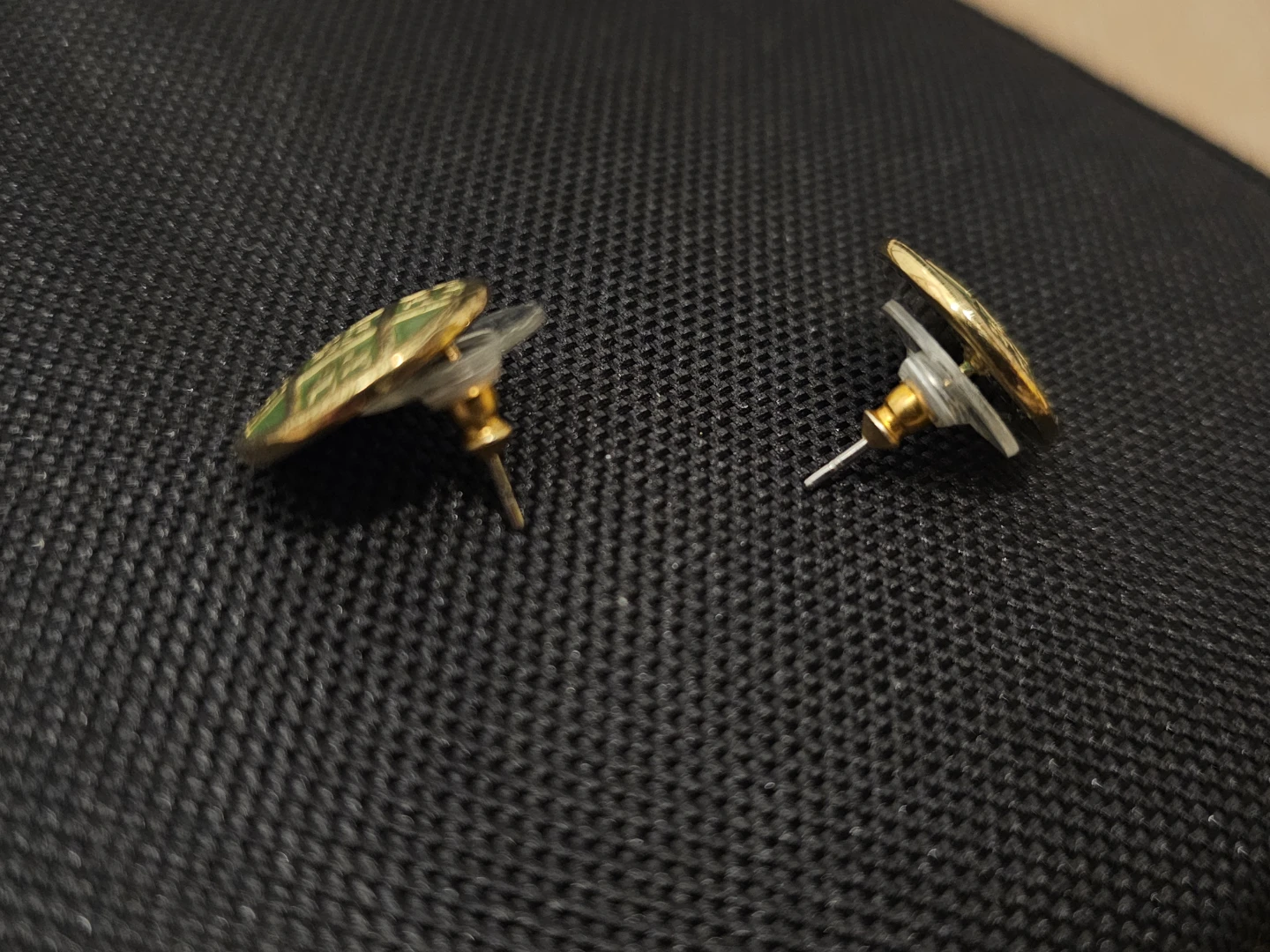Tory Burch Green & Gold Stud Earrings - photo 3