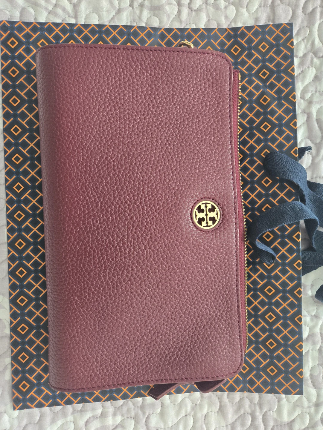 Tory Burch Burgundy Leather Double Zip Crossbody Bag - photo 4