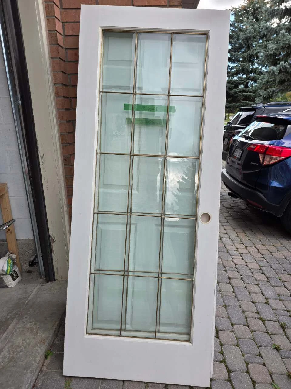 White Interior Door with Glass Panes french doors - photo 2