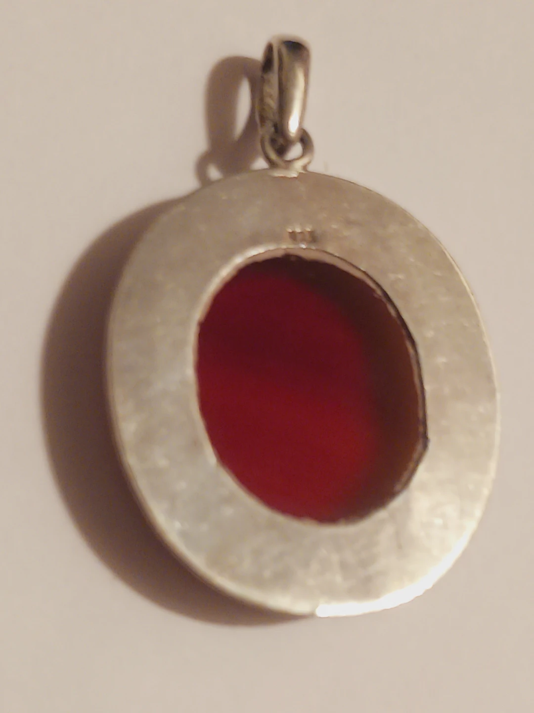 Sterling Silver 925 Genuine Carnelian Gemstone Pendant - photo 3