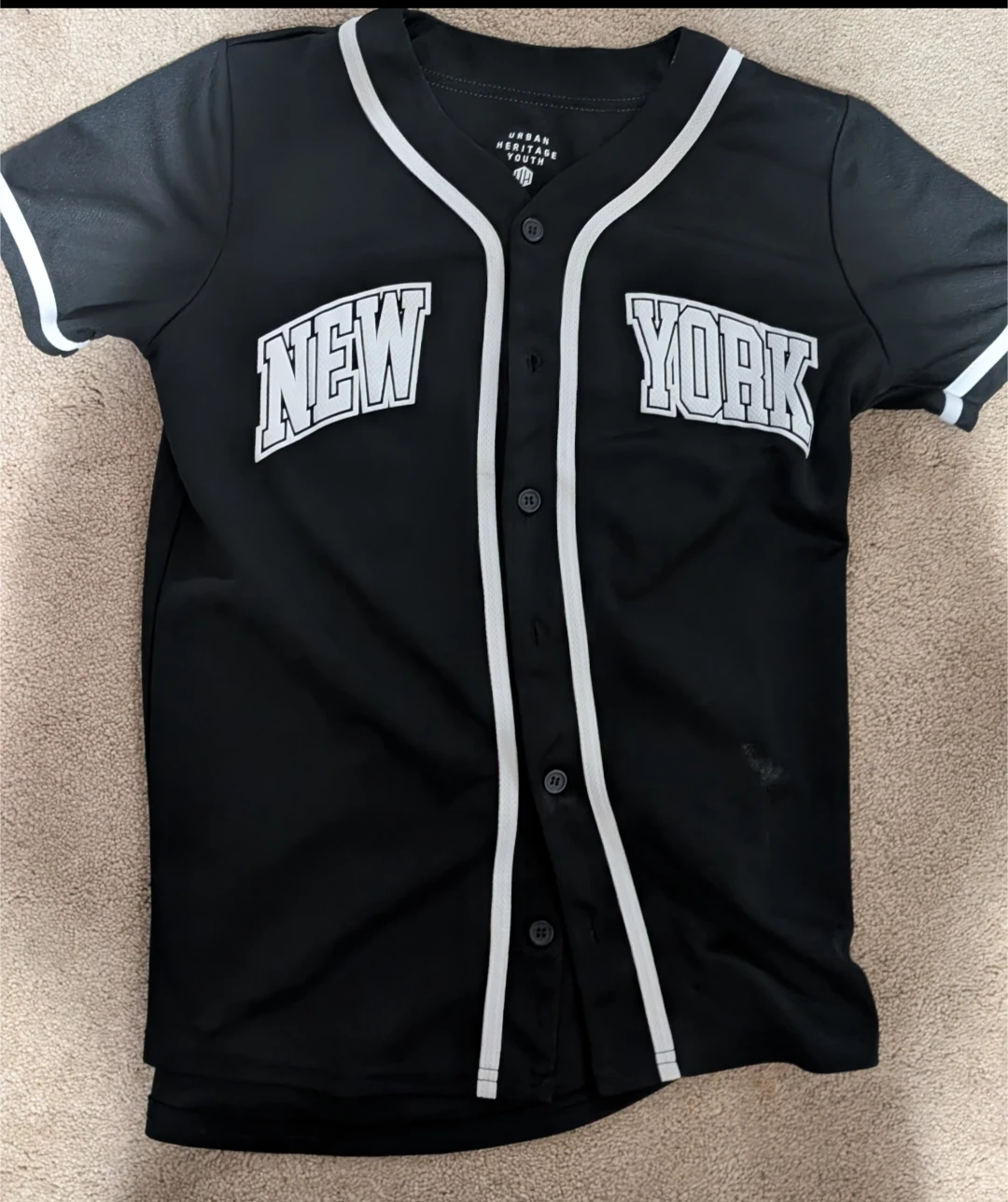 Urban Heritage Youth Baseball Jersey - Black