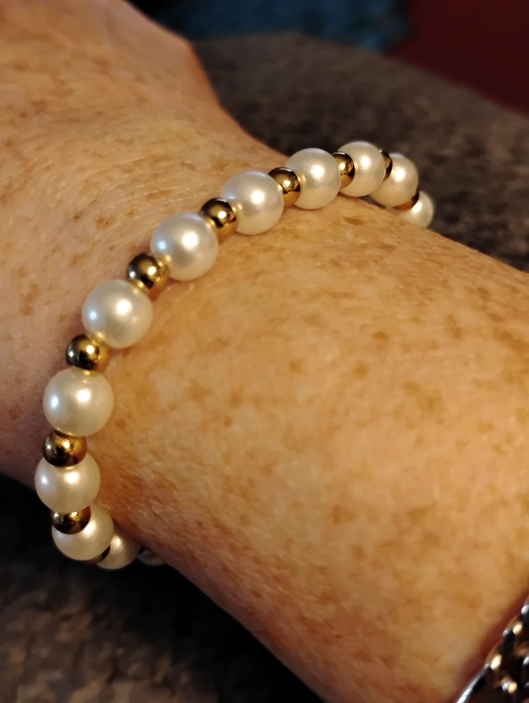 Gold Plated and Pearl Bracelet - photo 4