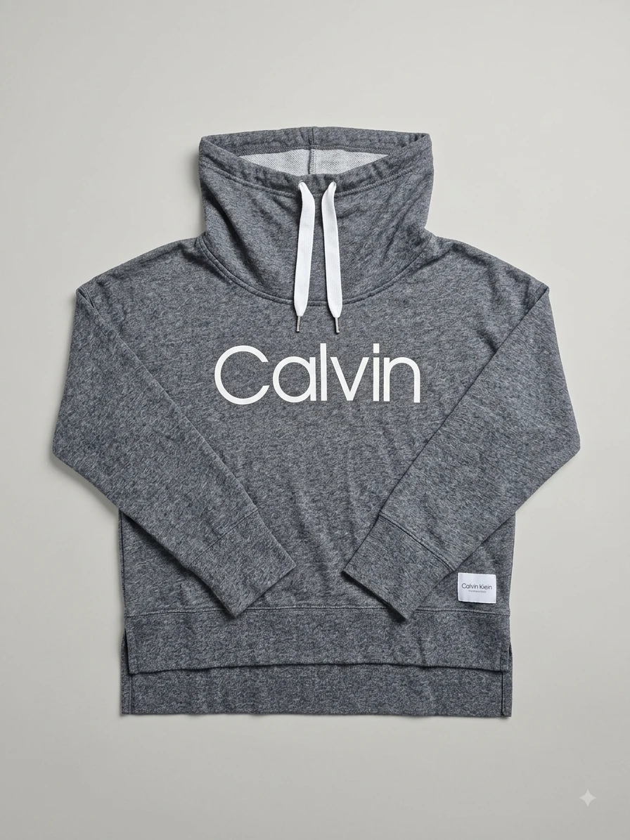 Calvin Klein Grey Cowl Neck Sweatshirt