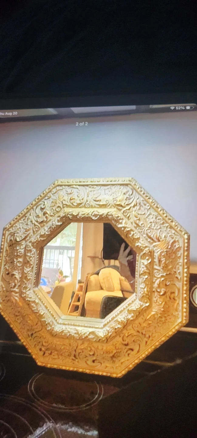 Ornate Gold Octagon Mirror - photo 2