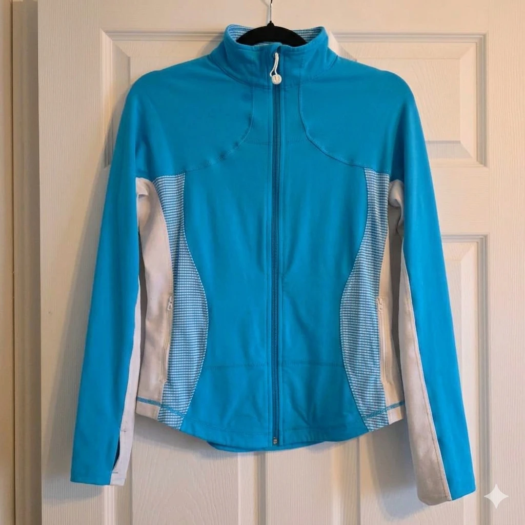 Lululemon Athletica Blue Zip-Up Jacket Size 10