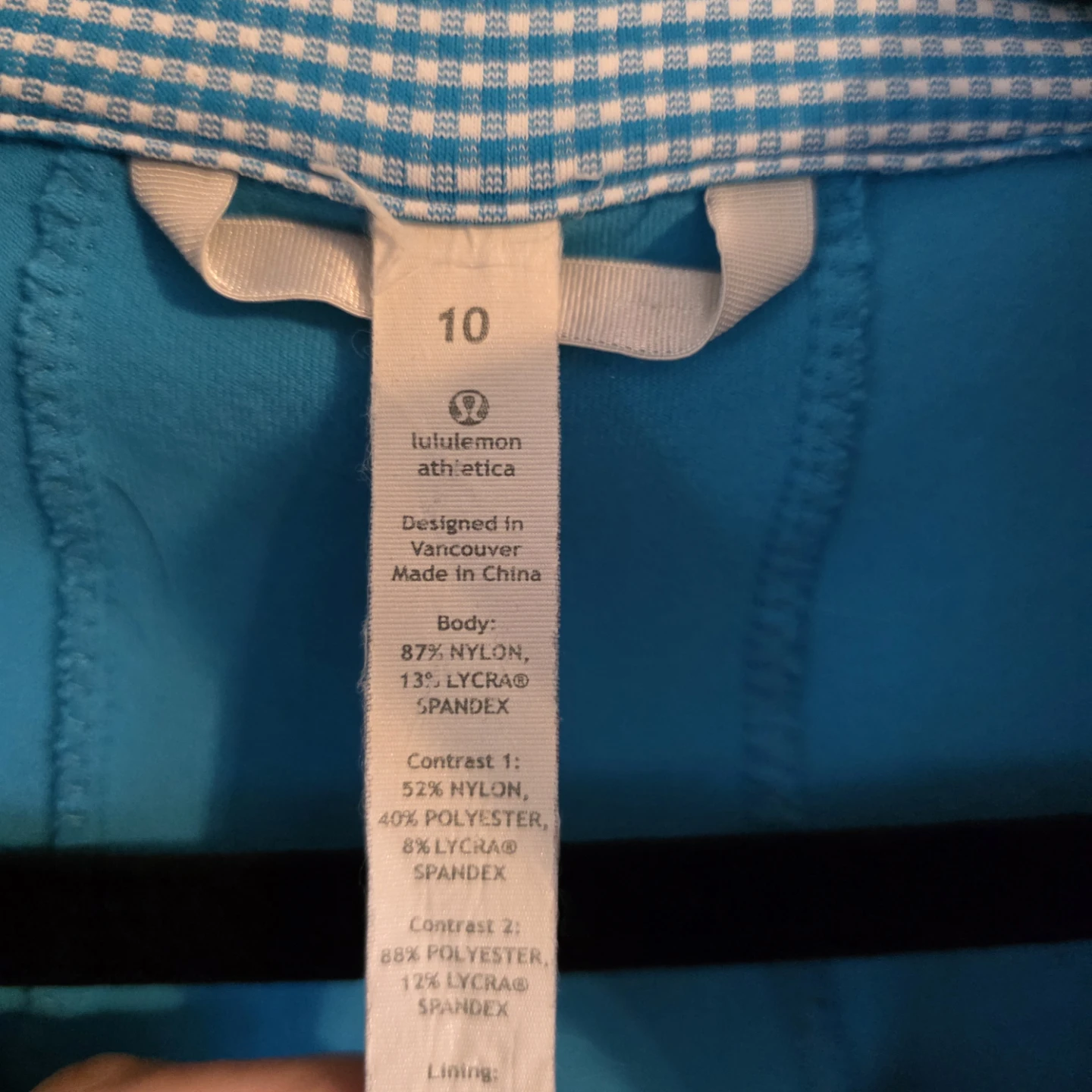 Lululemon Athletica Blue Zip-Up Jacket Size 10 - photo 3