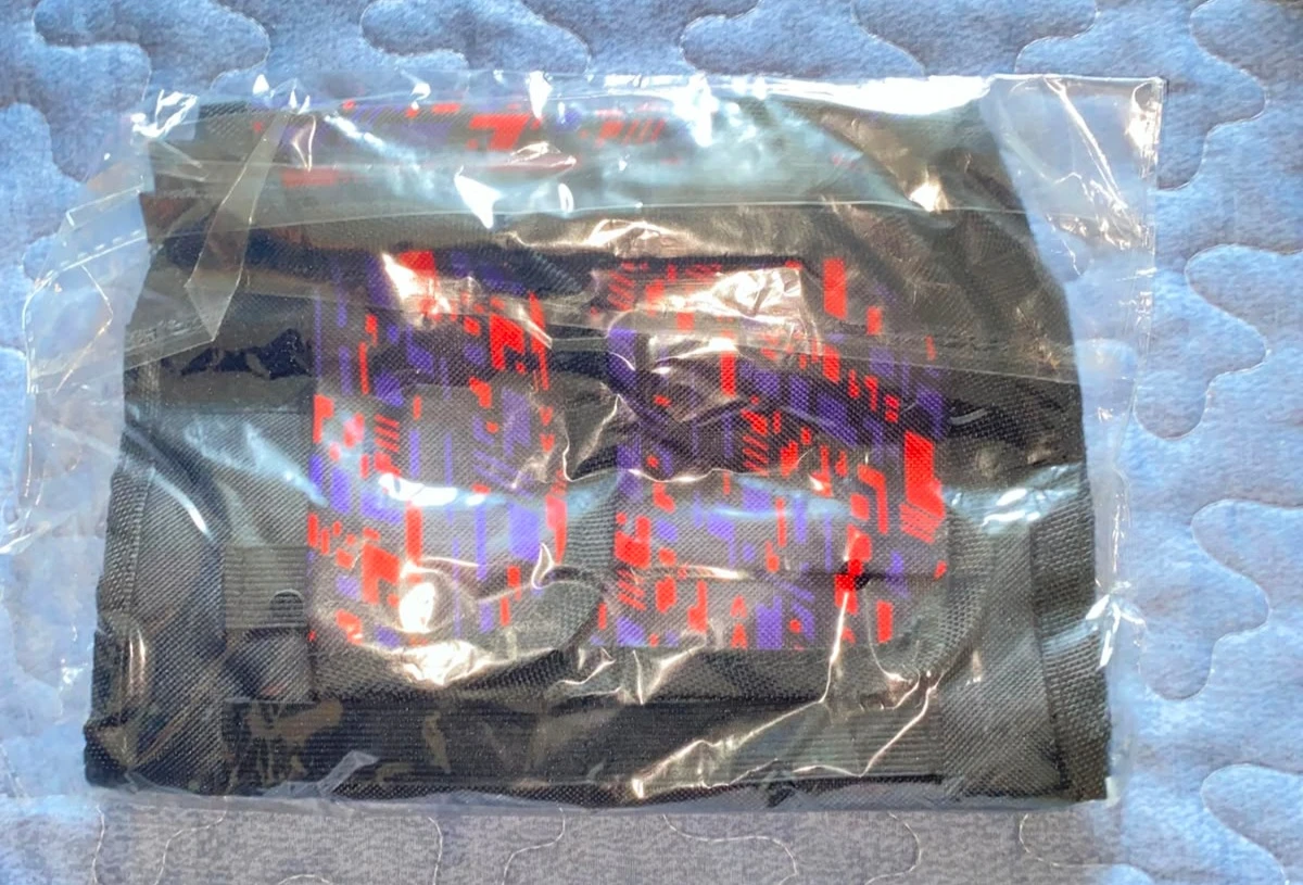 Black backpack with purple and red accents - photo 2