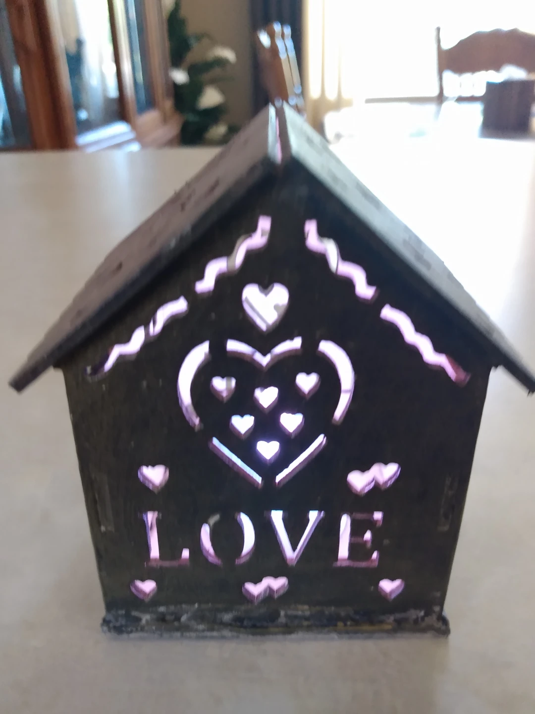 Decorative Tealight Holder - LOVE Heart Design