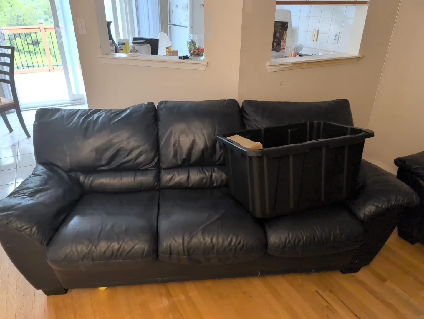 Black Leather Sofa