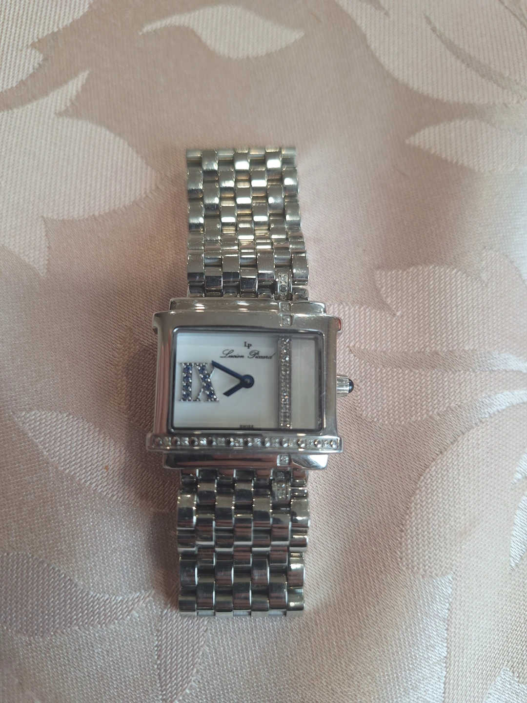 Lucien Piccard Swiss "Virtue" Diamond & Sapphire Tank Watch 💎 - photo 3