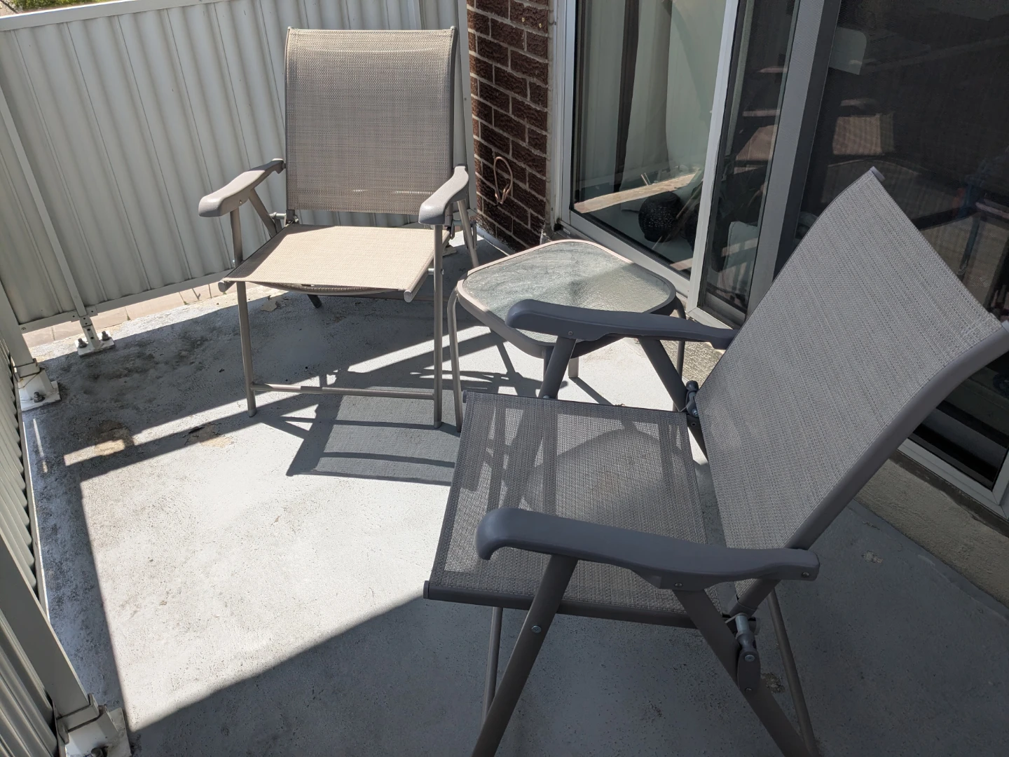 Patio Folding Chairs and Side Table - photo 4