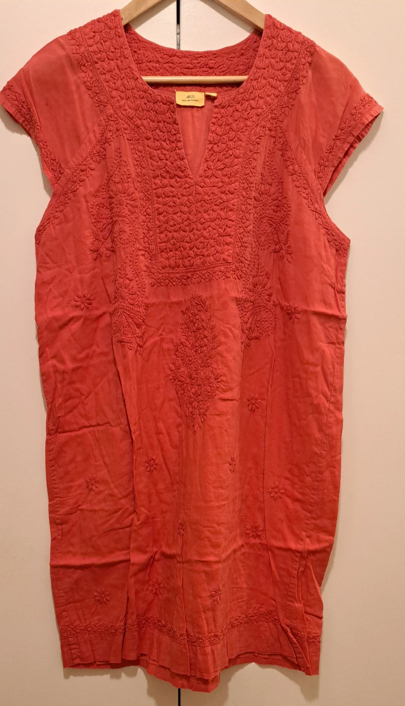 Roller Rabbit Embroidered Tunic Dress - Red - L