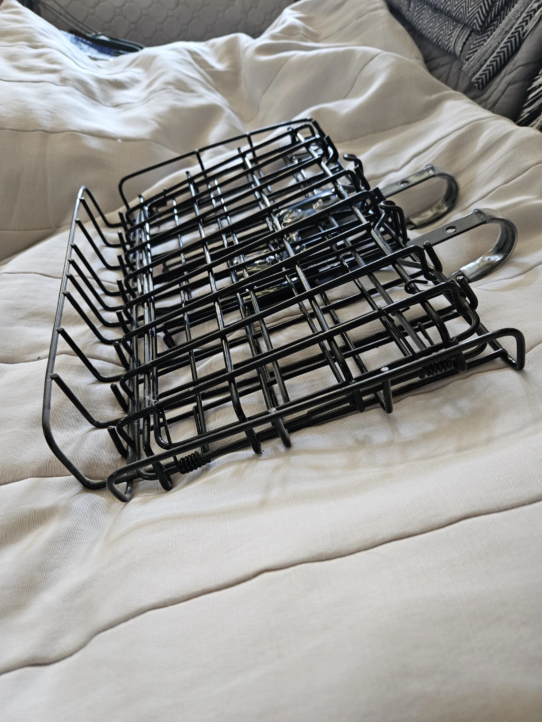 Black Wire Bicycle / Bike Basket - Collapsable  - gently used - photo 4