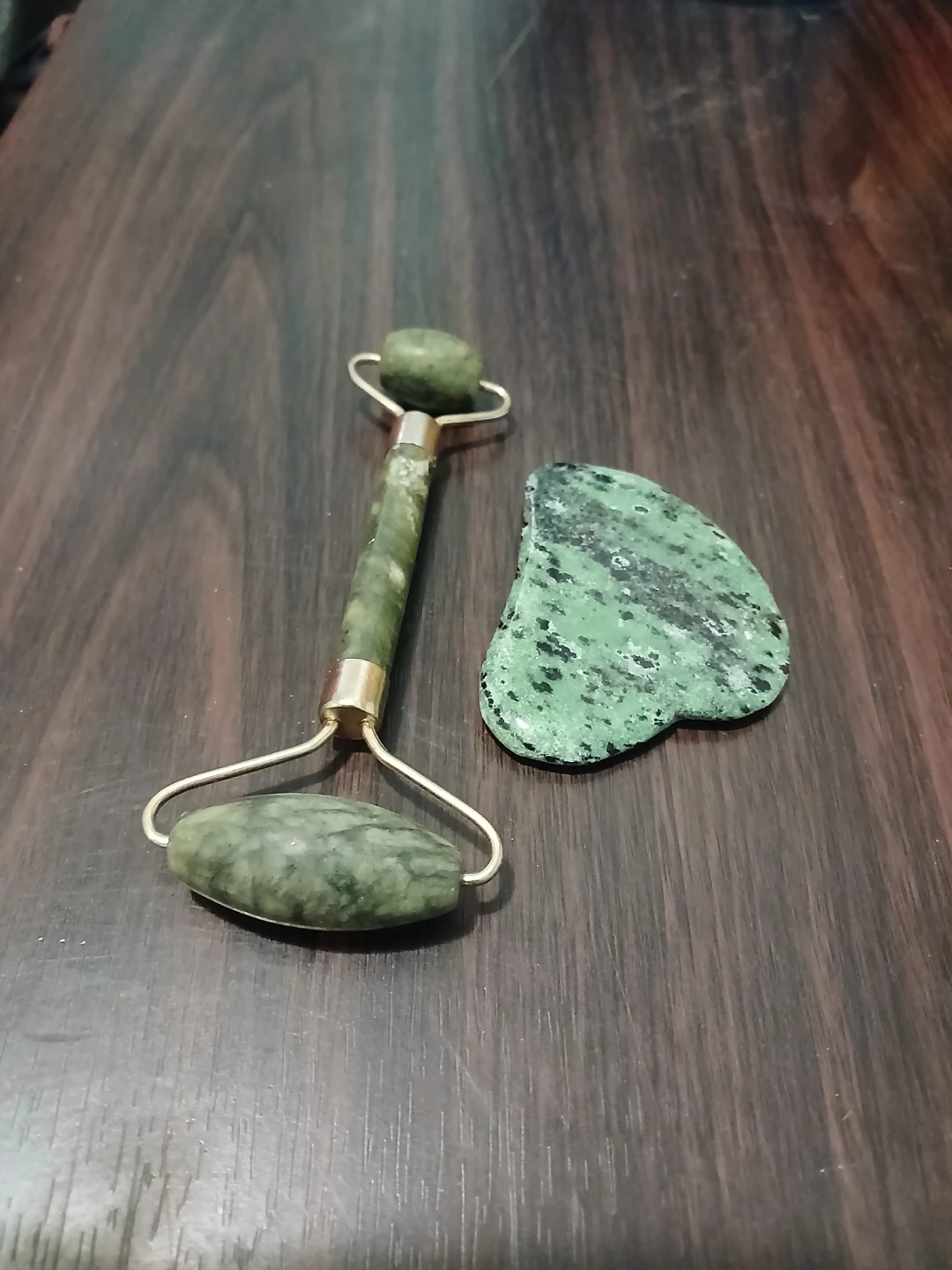 Serpentine Roller &  Zoisite Gua Sha Combo