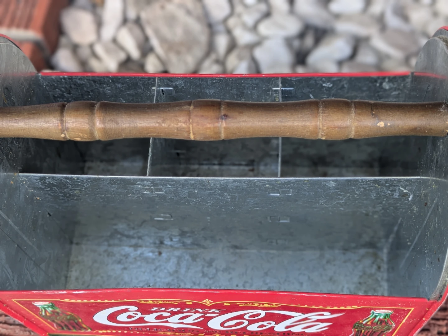Retro CocaCola  Galvanized Steel 6 pack tote - photo 3