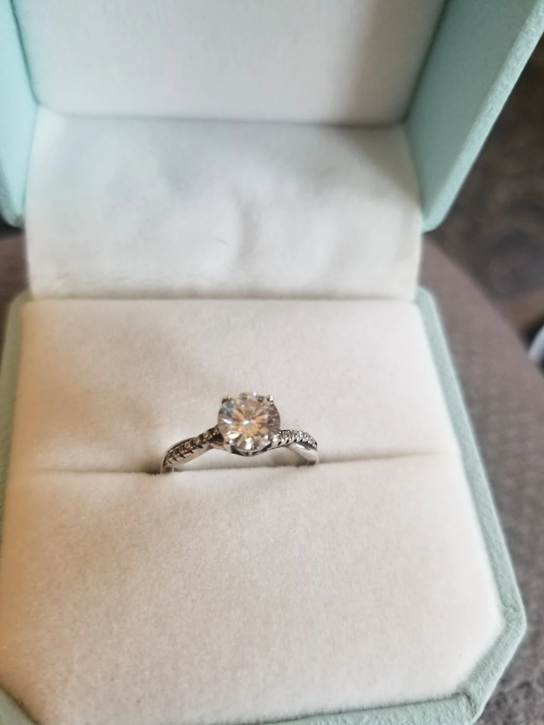 GRA Moissanite Engagement Ring with Certificate - photo 3