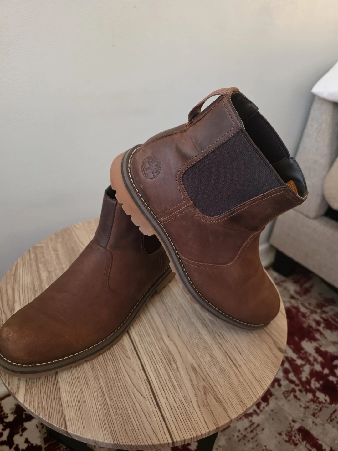 Timberland Men's Brown Leather Chelsea Boots Size 10 - photo 3