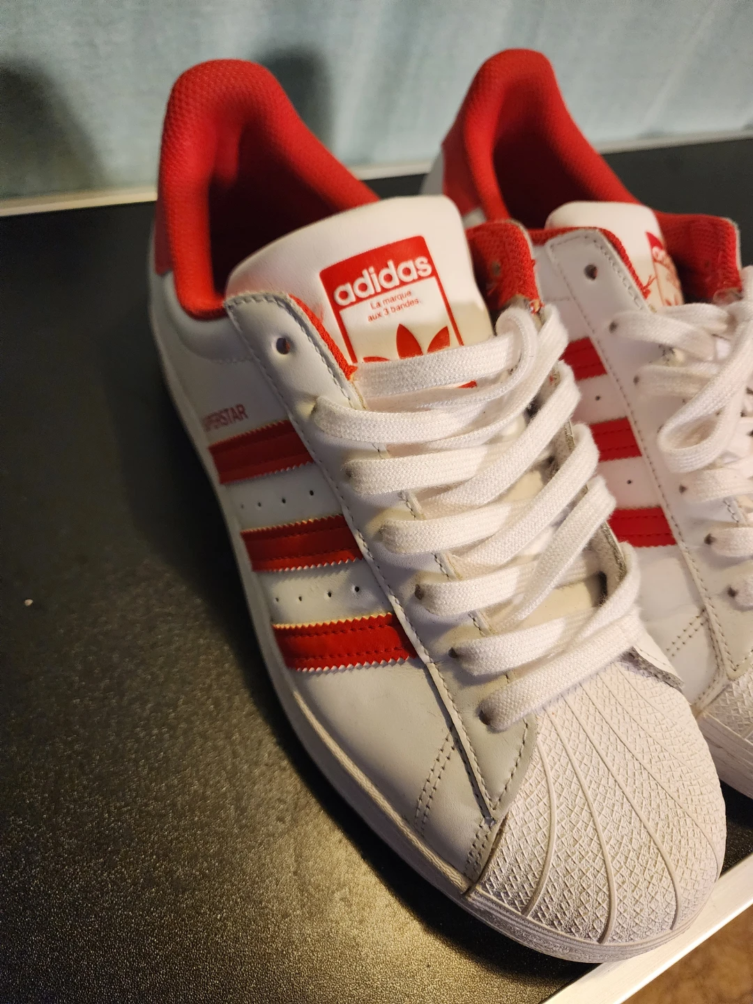 Adidas Superstar White Red Shoes - photo 3