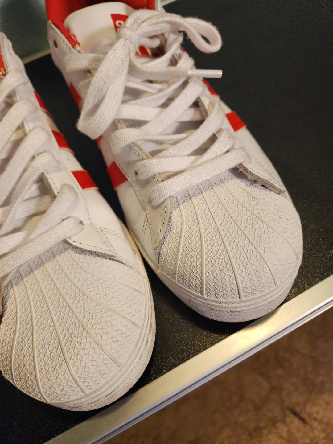 Adidas Superstar White Red Shoes - photo 4