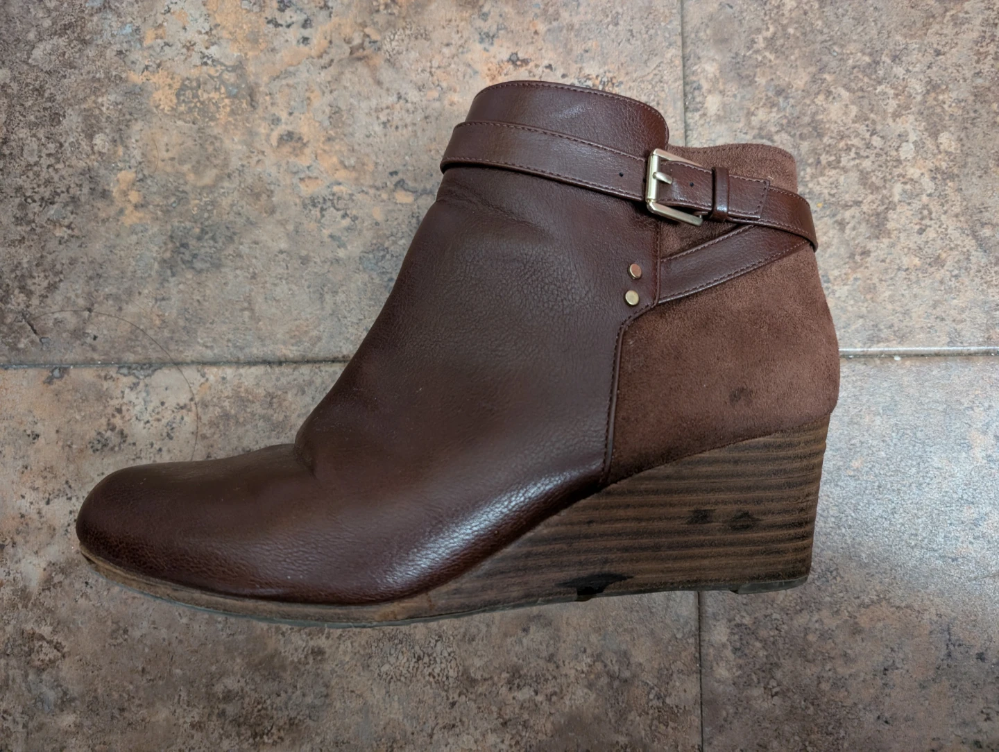 Dr. Scholl's Brown Wedge Ankle Ergonomic Comfy Boots Size 8.5 - photo 4
