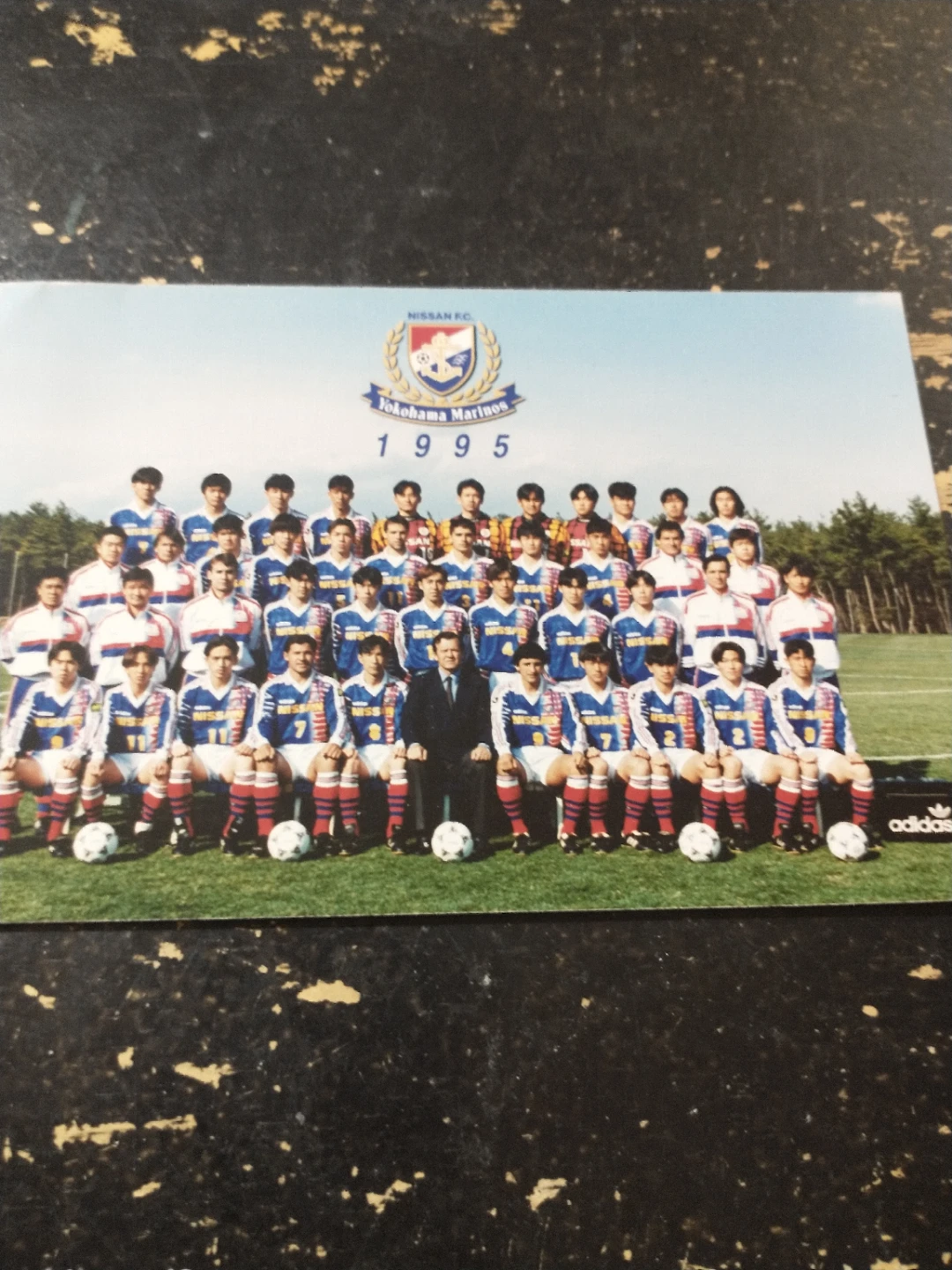 Japanese Pro Soccer Yokohama Marinos 1995 Team Photo Postcard